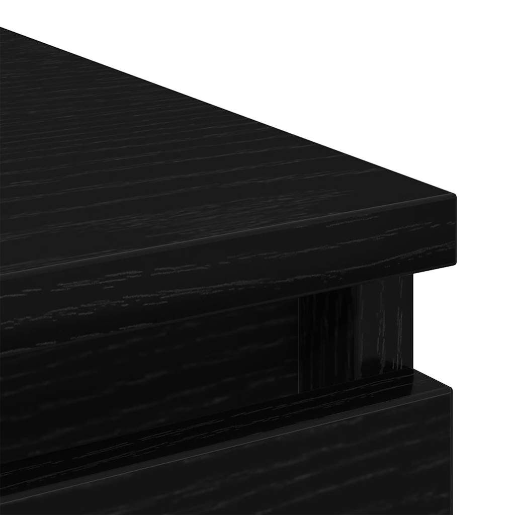 vidaXL Συρταριέρα Μαύρη βελανιδιά 37,5x35x76 εκ. Κατασκευασμένο ξύλο
