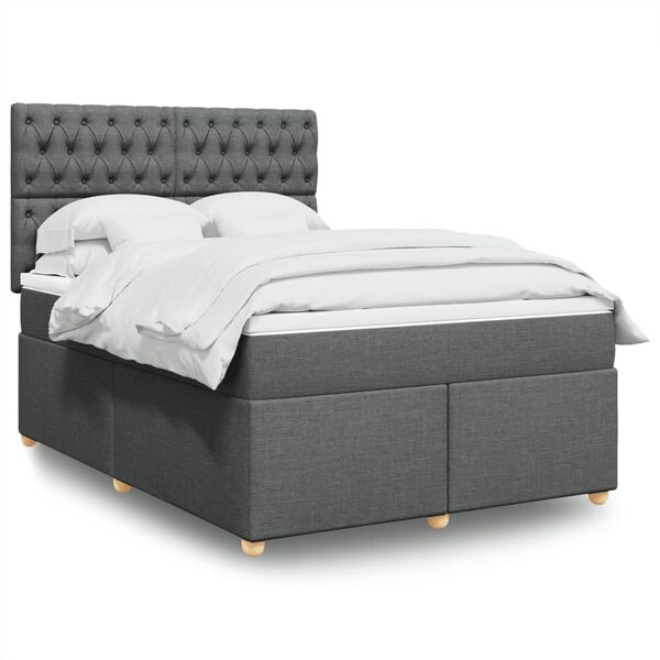 vidaXL &Kappa;&rho;&epsilon;&beta;ά&tau;&iota; Boxspring &mu;&epsilon; &Sigma;&tau;&rho;ώ&mu;&alpha; &Sigma;&kappa;&omicron;ύ&rho;&omicron; &Gamma;&kappa;&rho;&iota; 160x200 &epsilon;&kappa; &Upsilon;&phi;&alpha;&sigma;&mu;ά&tau;&iota;&nu;&omicron;