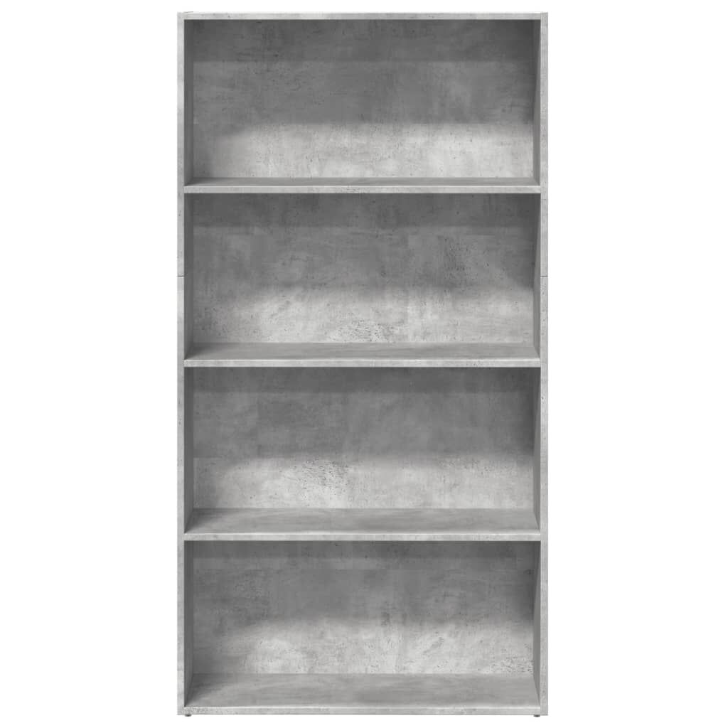 vidaXL Βιβλιοθήκη Γκρι Σκυροδέματος 80x30x152 εκ. Επεξεργ. Ξύλο