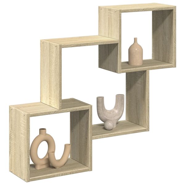 vidaXL Ντουλάπι Τοίχου Sonoma Δρυς 78x18x71 εκ. από Επεξεργασμένο Ξύλο