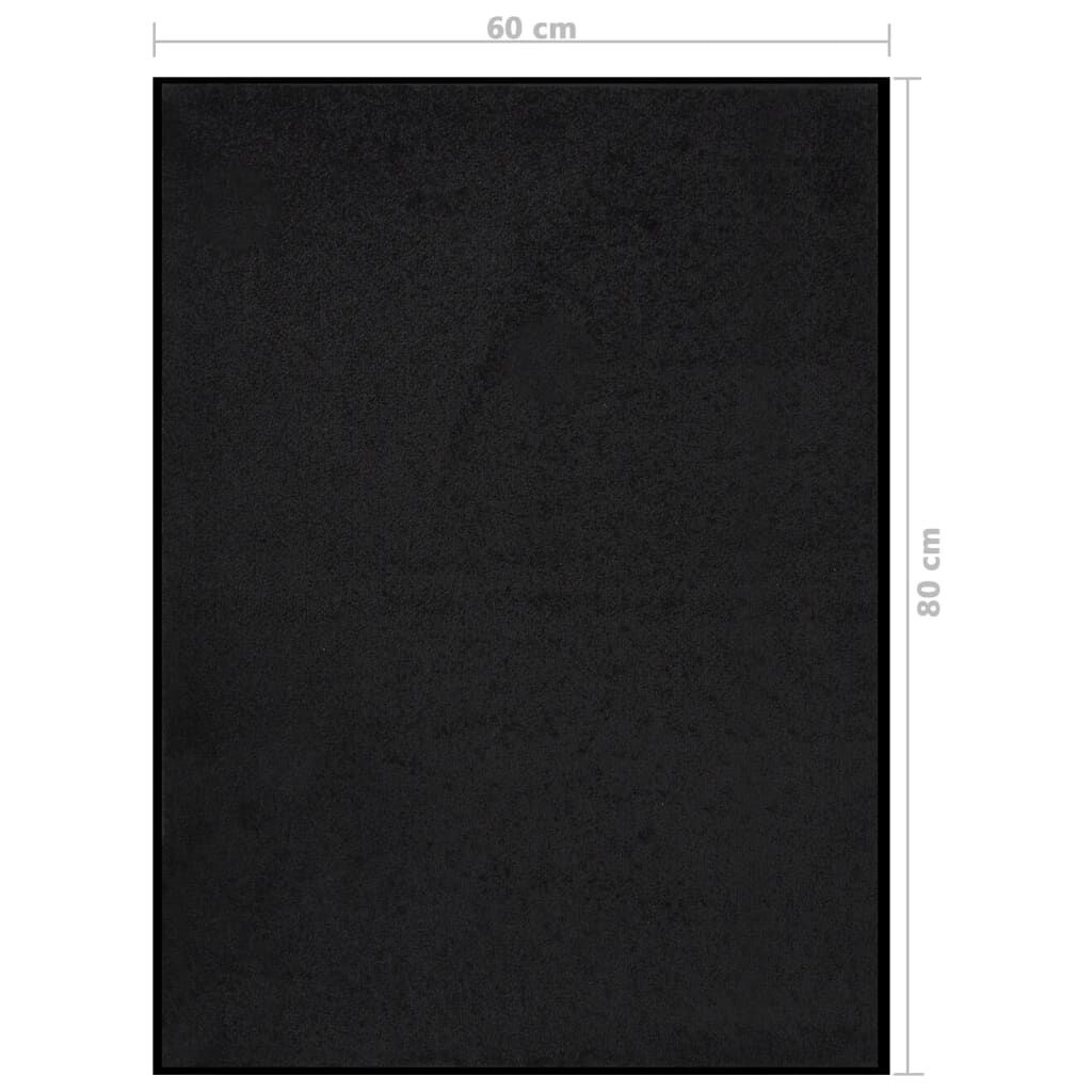 vidaXL Πατάκι Εισόδου Μαύρο 60 x 80 εκ.