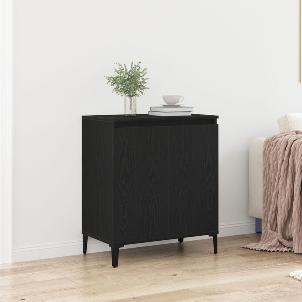 vidaXL Μπουφές Μαύρη Δρυς 60x35x70 εκ από Μηχανοποιημένο Ξύλο