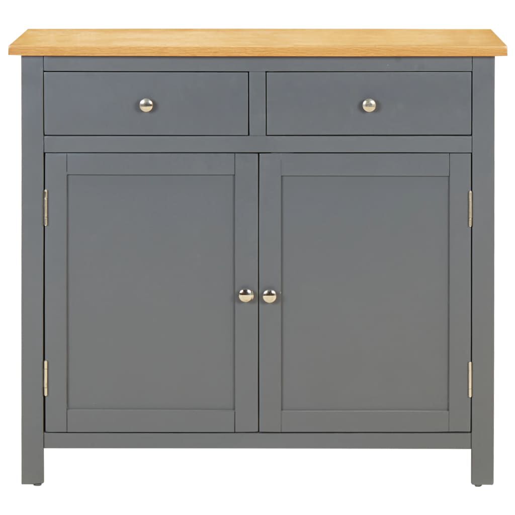 vidaXL Ντουλάπι / Ψηλός Μπουφές 90 x 33,5 x 83 εκ. Μασίφ Ξύλο Δρυός