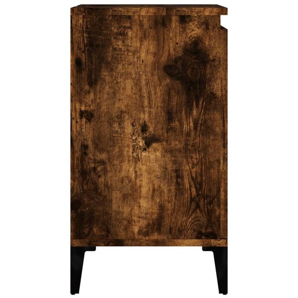vidaXL Ντουλάπι Νιπτήρα Καπνιστή Δρυς 58x33x60 εκ. Επεξεργ. Ξύλο