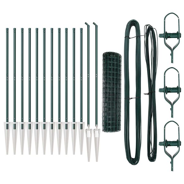 vidaXL &Tau;&epsilon;&nu;&tau;ώ&tau;&omicron; &mu;&epsilon; &sigma;&tau;ή&rho;&iota;&gamma;&mu;&alpha; &Pi;&rho;ά&sigma;&iota;&nu;&omicron; 1,2 x 25 m &Chi;ά&lambda;&upsilon;&beta;&alpha;&sigmaf; &kappa;&alpha;&iota; PVC