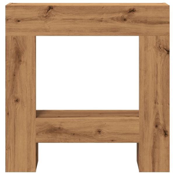 vidaXL Πλαίσιο Τζακιού Αρτισιανή Δρυς 81x18x82 εκ. από Επεξ. Ξύλο