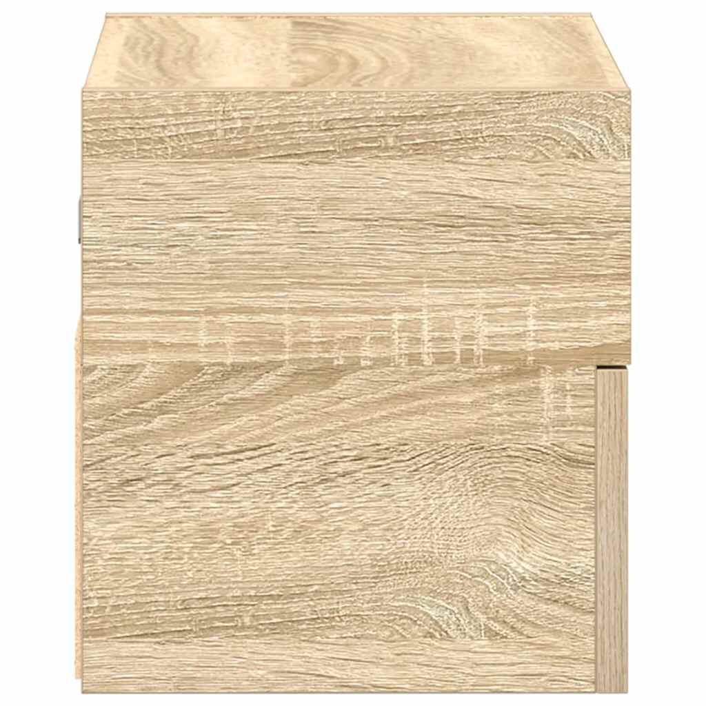 vidaXL Κομοδίνα Επιτοίχια 2 τεμ. Sonoma Δρυς 45x26x28,5 εκ.