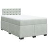 vidaXL Κρεβάτι Boxspring με Στρώμα Ανοιχτό Γκρι 120x200 εκ. Βελούδινο