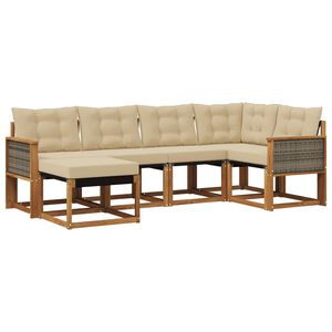 vidaXL &Sigma;&epsilon;&iota;&rho;ά &Kappa;&alpha;&nu;&alpha;&pi;έ &Epsilon;&xi;&omega;&tau;&epsilon;&rho;&iota;&kappa;&omicron;ύ &mu;&epsilon; &mu;&alpha;&xi;&iota;&lambda;ά&rho;&iota; 6 pcs &Phi;&upsilon;&sigma;&iota;&kappa;ό &kappa;&alpha;&iota; &Mu;&pi;&epsilon;&zeta;