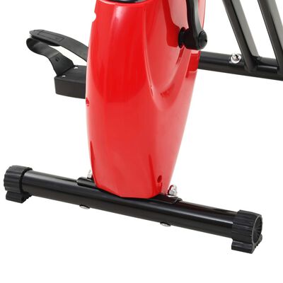 vidaXL Ποδήλατο Γυμναστικής X-Bike Μαγνητικό Μαύρο/Κόκκινο Μέτρ.Παλμών