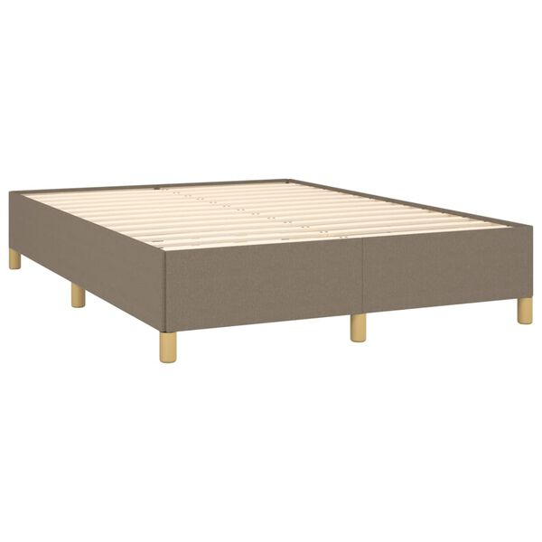vidaXL &Kappa;&rho;&epsilon;&beta;ά&tau;&iota; Boxspring &mu;&epsilon; &Sigma;&tau;&rho;ώ&mu;&alpha; Taupe 140x190 &epsilon;&kappa;. &Upsilon;&phi;&alpha;&sigma;&mu;ά&tau;&iota;&nu;&omicron;