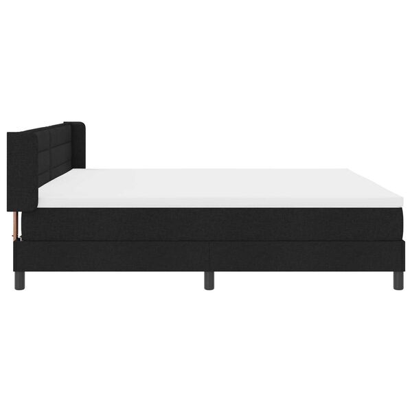 vidaXL Κρεβάτι με ελατήρια Μαύρο 200 x 200 cm Ύφασμα και αφρός