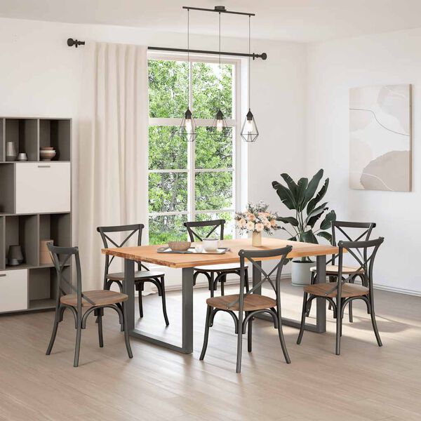 vidaXL Πόδια Τραπεζαρίας σε Σχήμα U 2 τεμ. Ανθρακί 100x(72-73) εκ. Ατσάλι