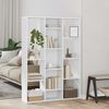 vidaXL Διαχωριστικό/Βιβλιοθήκη Λευκό 100x24x140 εκ. από Επεξ. Ξύλο
