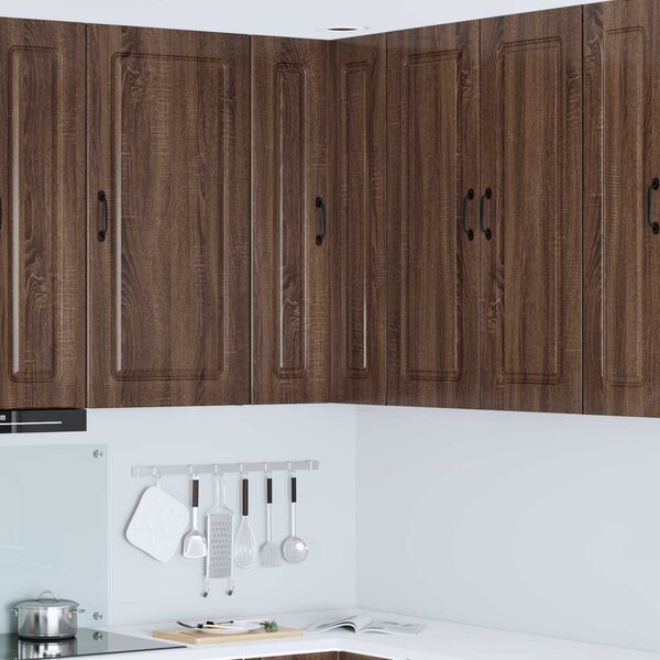 vidaXL Κρεμαστό ντουλάπι κουζίνας με ράφι Καφέ δρυς 57 x 57 x 100 εκ.
