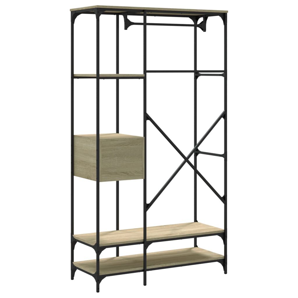 vidaXL Ντουλάπα με Συρτάρια Sonoma Δρυς 100x40x180 εκ. Επεξεργ. Ξύλο