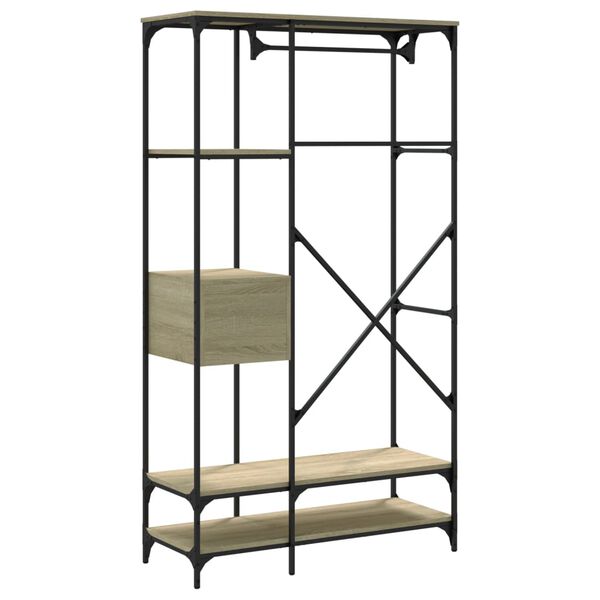 vidaXL Ντουλάπα με Συρτάρια Sonoma Δρυς 100x40x180 εκ. Επεξεργ. Ξύλο