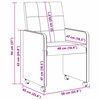 vidaXL Καρέκλες φαγητού με τροχούς 2 pcs Μαύρο 58 x 65 x 94 εκ ύφασμα