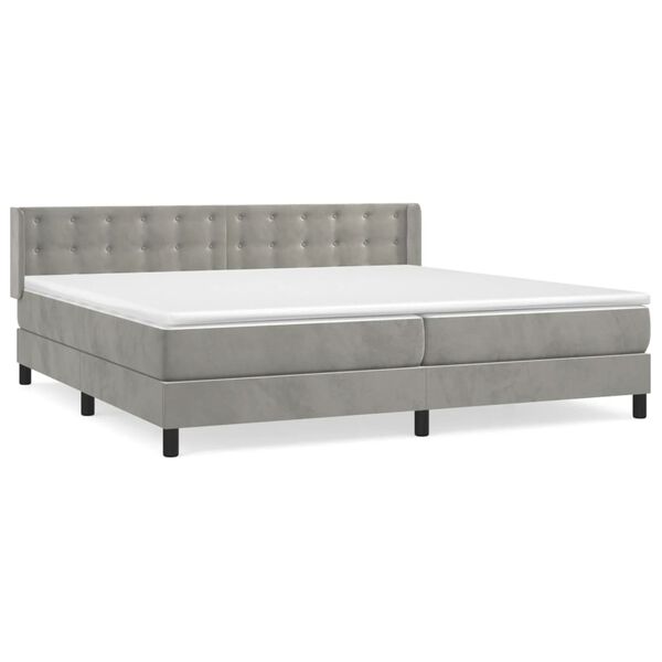 vidaXL &Kappa;&rho;&epsilon;&beta;ά&tau;&iota; Boxspring &mu;&epsilon; &Sigma;&tau;&rho;ώ&mu;&alpha; &Alpha;&nu;&omicron;&iota;&chi;&tau;ό &Gamma;&kappa;&rho;&iota; 200x200 &epsilon;&kappa;. &Beta;&epsilon;&lambda;&omicron;ύ&delta;&iota;&nu;&omicron;
