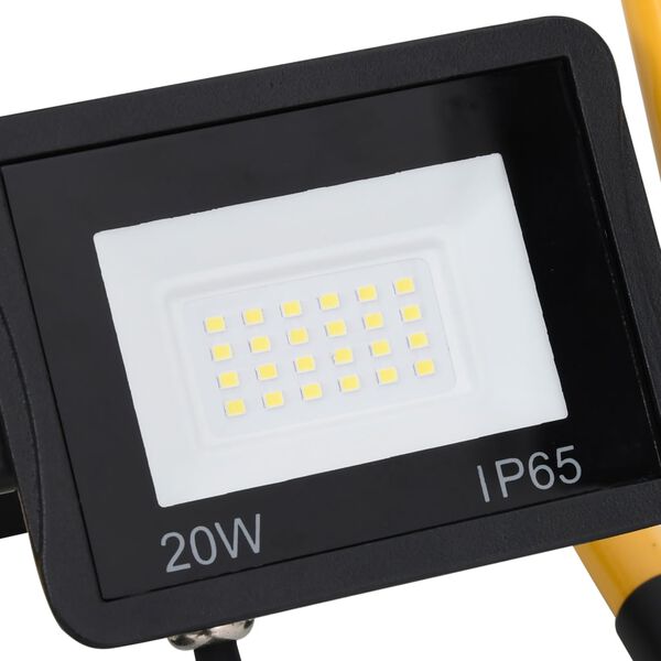 vidaXL Προβολέας LED με Λαβή Ψυχρό Λευκό 20 W