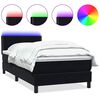 vidaXL &Kappa;&rho;&epsilon;&beta;ά&tau;&iota; Boxspring &mu;&epsilon; &Sigma;&tau;&rho;ώ&mu;&alpha; & LED &Mu;&alpha;ύ&rho;&omicron; 100x220 &epsilon;&kappa;. &Beta;&epsilon;&lambda;&omicron;ύ&delta;&iota;&nu;&omicron;