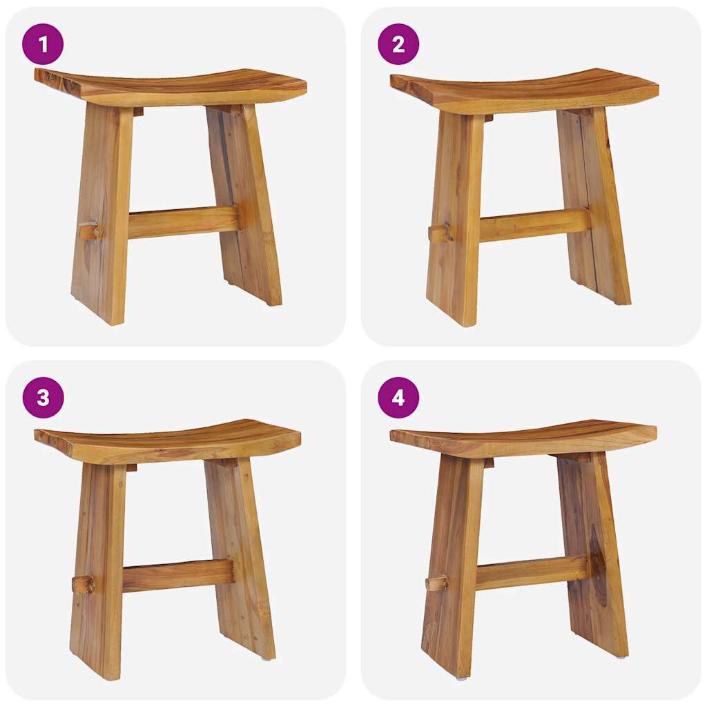 vidaXL Σκαμπό από Μασίφ Ξύλο Teak