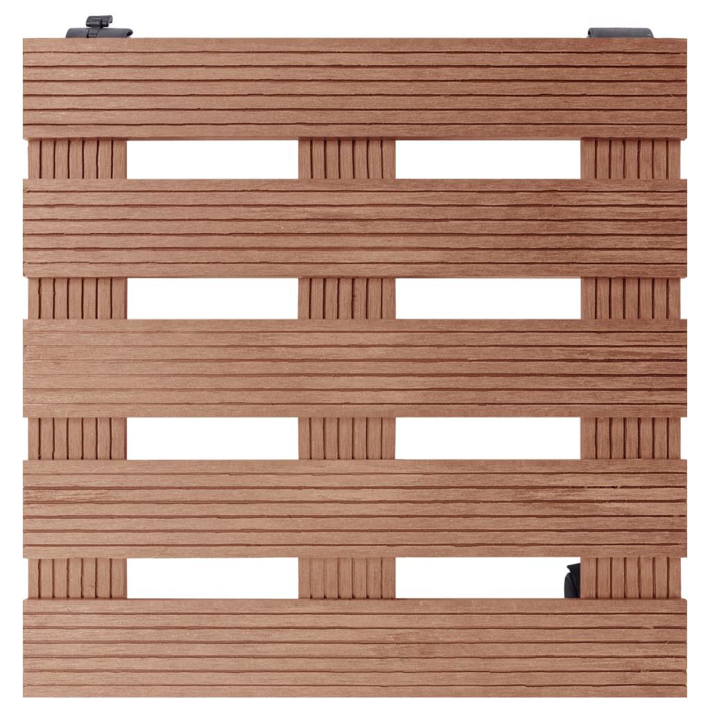 vidaXL Βάσεις για Γλάστρες με Ρόδες 2 τεμ. Καφέ 30x30x7,5 εκ. από WPC