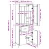 vidaXL Highboard Artisan Oak 69,5 x 34 x 180 &epsilon;&kappa;. &Epsilon;&pi;&epsilon;&xi;&epsilon;&rho;&gamma;&alpha;&sigma;&mu;έ&nu;&omicron; &xi;ύ&lambda;&omicron;