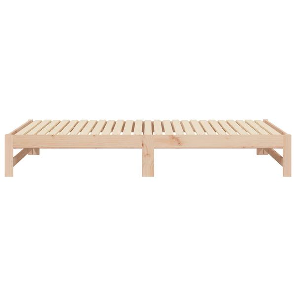 vidaXL Καναπές Κρεβάτι Συρόμενος 2x(80x200) εκ. από Μασίφ Ξύλο Πεύκου