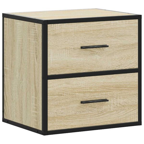 vidaXL Επίτοιχο κομοδίνο Sonoma Oak 40x31x39,5 cm