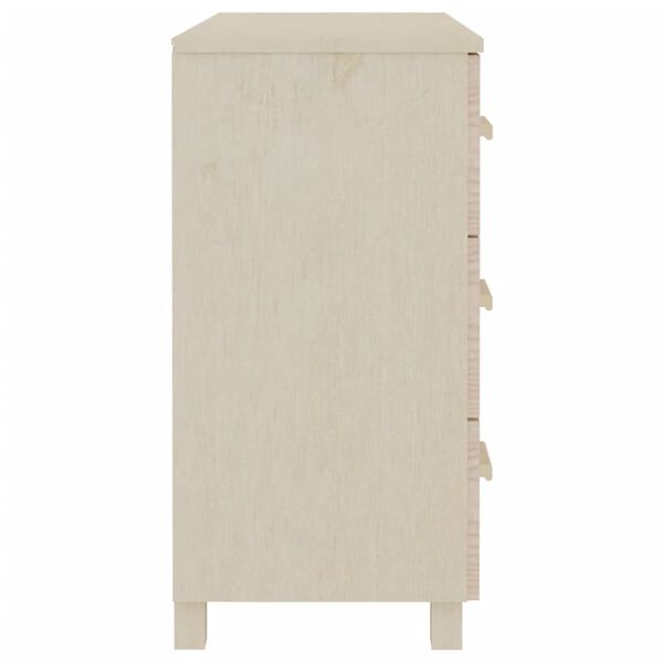 vidaXL Συρταριέρα HAMAR Καφέ Μελί 90 x 40 x 80 εκ. Μασίφ Ξύλο Πεύκου