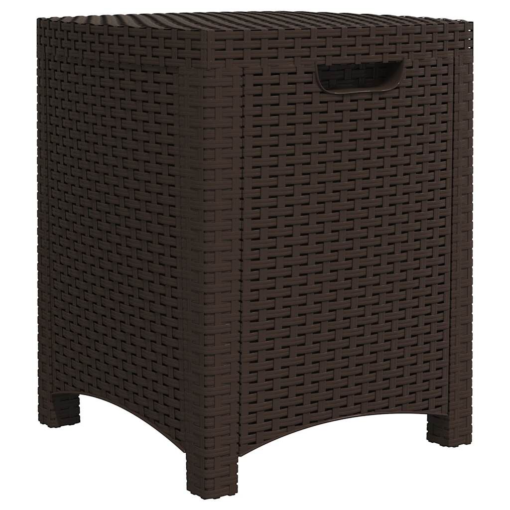 vidaXL Μπαούλο Αποθήκευσης Κήπου Καφέ 39x39x46 εκ. Ρατάν Πολυπρ/νίου
