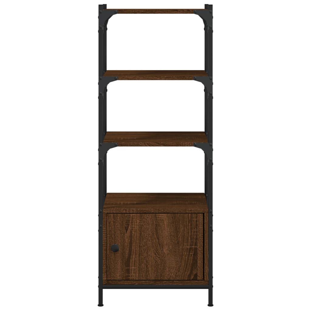 vidaXL Βιβλιοθήκη 3 Επιπέδων Καφέ Δρυς 41x30x109,5 εκ. Επεξεργ. Ξύλο