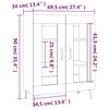 vidaXL Ντουλάπι Sonoma Δρυς 69,5 x 34 x 90 εκ. από Επεξεργασμένο Ξύλο