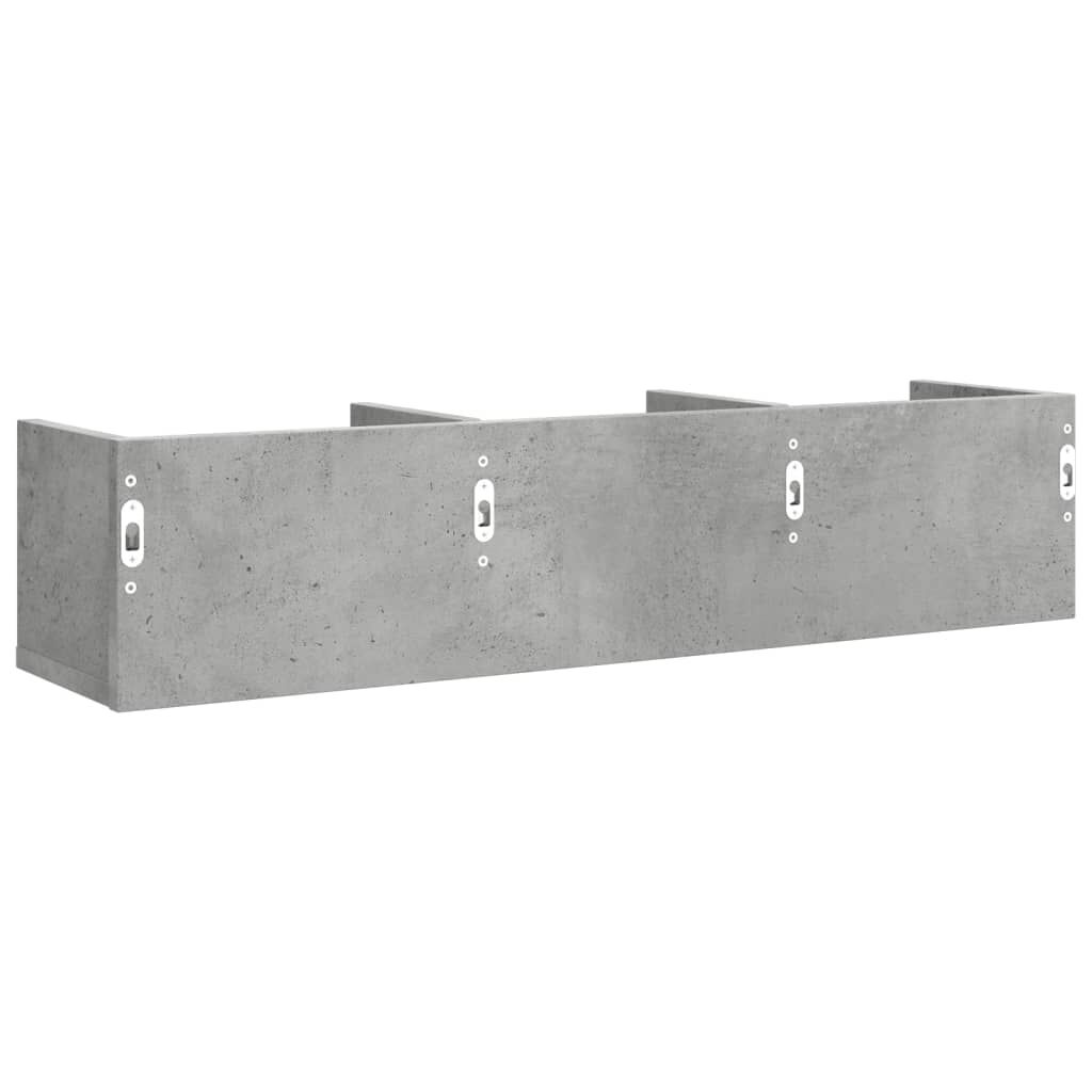 vidaXL Ντουλάπια Τοίχου 2 τεμ. Γκρι Σκυρ. 75x18x16,5 εκ. Επεξ. Ξύλο