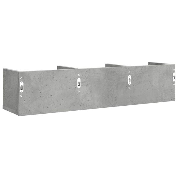 vidaXL Ντουλάπια Τοίχου 2 τεμ. Γκρι Σκυρ. 75x18x16,5 εκ. Επεξ. Ξύλο