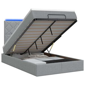 vidaXL &Kappa;&rho;&epsilon;&beta;ά&tau;&iota; Ottoman &mu;&epsilon; &Sigma;&tau;&rho;ώ&mu;&alpha; &kappa;&alpha;&iota; LED &Alpha;&nu;&omicron;&iota;&chi;&tau;ό &gamma;&kappa;&rho;&iota; 120 x 200 cm