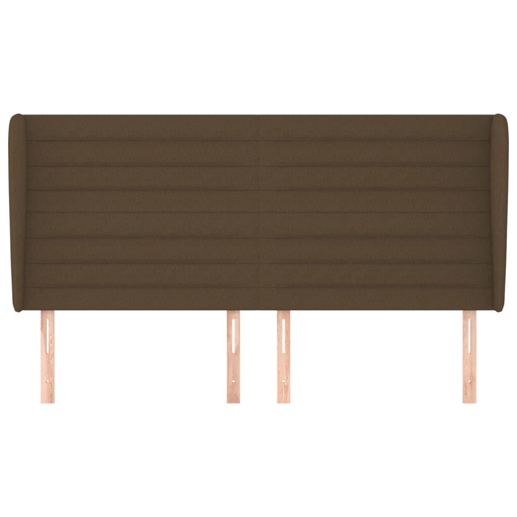 vidaXL Κεφαλάρι με Πτερύγια Σκούρο Καφέ 203x23x118/128 εκ. Υφασμάτινο