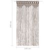 vidaXL Κουρτίνα Μακραμέ Taupe 140 x 240 εκ. Βαμβακερή