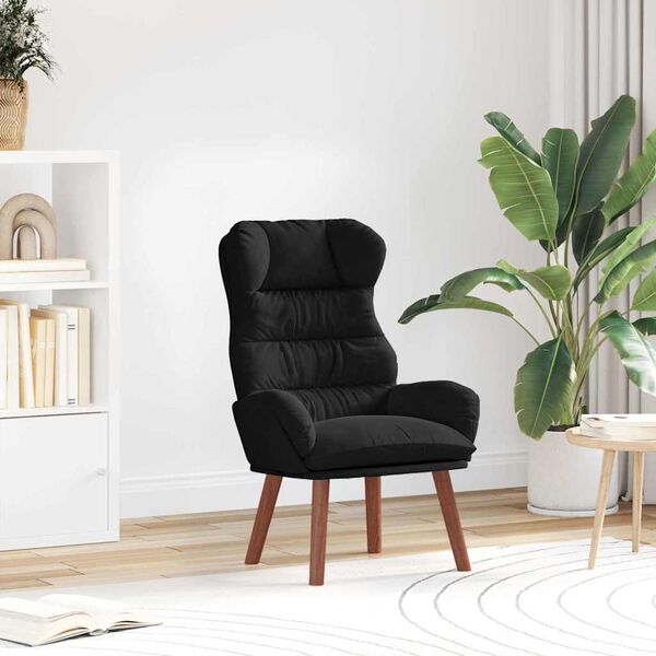 vidaXL Χαλαρωτική Πολυθρόνα Μαύρο 69 x 74 x 93 εκ. Βελούδο