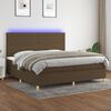 vidaXL &Kappa;&rho;&epsilon;&beta;ά&tau;&iota; Boxspring &mu;&epsilon; &Sigma;&tau;&rho;ώ&mu;&alpha; & LED &Sigma;&kappa;.&Kappa;&alpha;&phi;έ 200x200&epsilon;&kappa;. &Upsilon;&phi;&alpha;&sigma;&mu;ά&tau;&iota;&nu;&omicron;