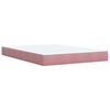 vidaXL Κρεβάτι Boxspring με Στρώμα Ροζ 140x200 εκ. Βελούδινο