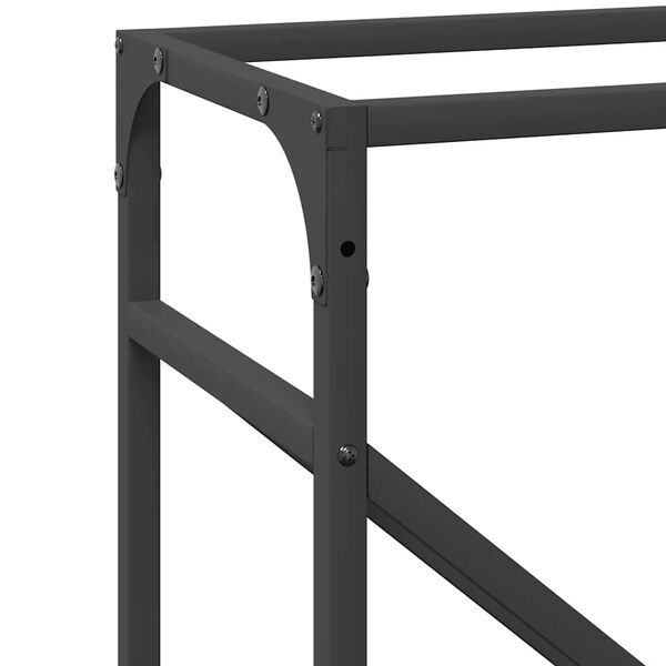 vidaXL Ράφι για καυσόξυλα Μαύρο 40x25x100 εκ. Ατσάλι ψυχρής έλασης