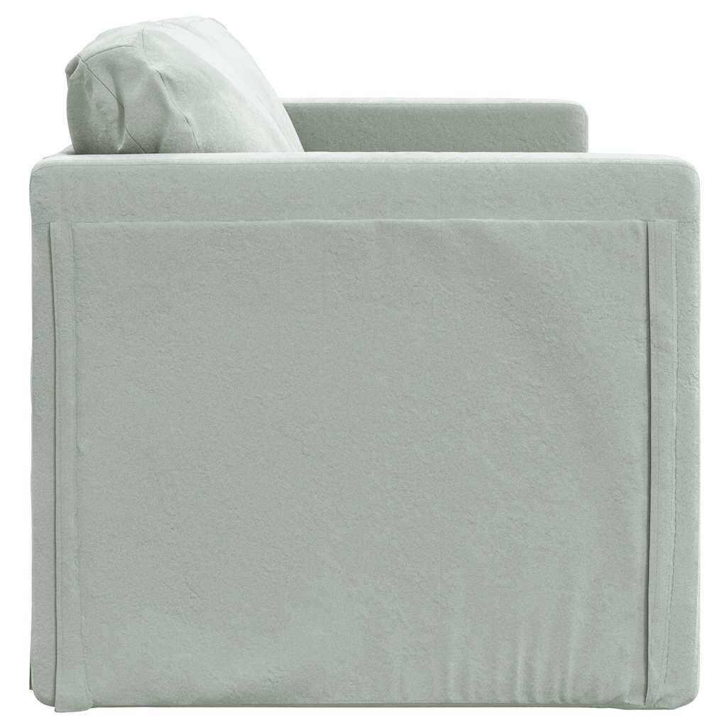 vidaXL Καναπές-Κρεβάτι Δαπέδου 2 σε 1 Αν. Γκρι 122x204x55 εκ. Βελούδο