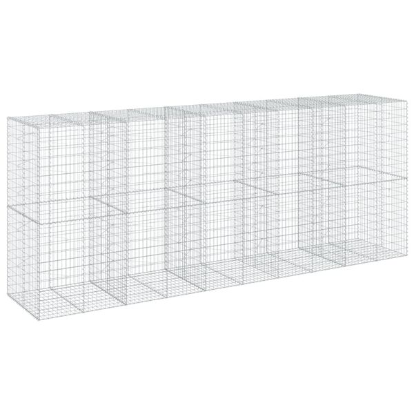 vidaXL Συρματοκιβώτιο με Κάλυμμα 500x100x200εκ από Γαλβανισμένο Χάλυβα
