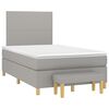vidaXL Κρεβάτι Boxspring με Στρώμα Ανοιχτό Γκρι 120x200 εκ. Υφασμάτινο