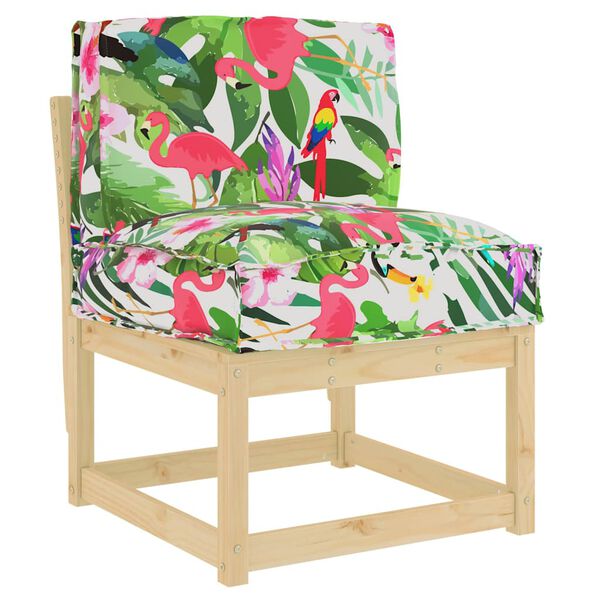 vidaXL Μαξιλάρι παλέτας για πλάτη Floral Πολύχρωμο 50 x 40 x 12 cm