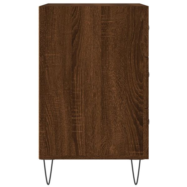 vidaXL Κομοδίνο Καπνιστή Δρυς 40 x 40 x 66 εκ. από Επεξεργασμένο Ξύλο