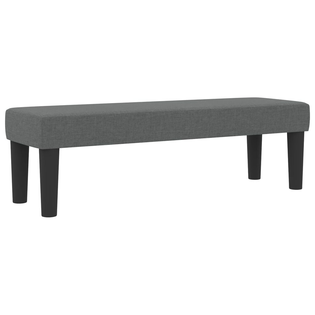 vidaXL Box Spring Κρεβάτι με Στρώμα & Πάγκο Σκούρο Γκρι 180x200 εκ. Ύφασμα