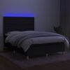 vidaXL &Kappa;&rho;&epsilon;&beta;ά&tau;&iota; Boxspring &mu;&epsilon; &Sigma;&tau;&rho;ώ&mu;&alpha; & LED &Mu;&alpha;ύ&rho;&omicron; 140x200 &epsilon;&kappa;. &Upsilon;&phi;&alpha;&sigma;&mu;ά&tau;&iota;&nu;&omicron;